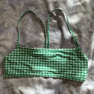 Topshop Green Gingham Bikini Top and Bottom